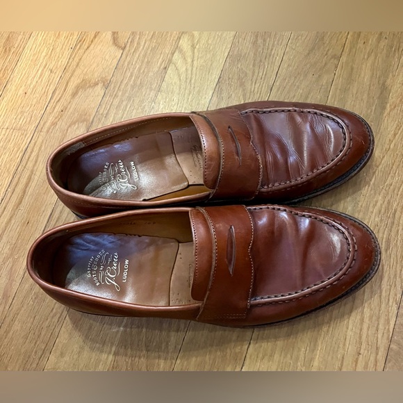 J. CREW LUDLOW PENNY LOAFERS 10 D Goodyear Welt A 4362 in English Tan - Picture 7 of 12